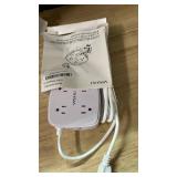 6 Ft Surge Protector Power Strip - 8 Widely Outlets with 4 USB Ports, 3 Side Outlet Extender with 6 Feet Extension Cord, Flat Plug, Wall Mount, Desk USB Charging Station, ETL,White