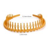 WOVOWOVO Plastic Headbands for Women Teen Girls Men, 10 Packs Thin Headband with Teeth Non Slip, Spring Hot Summer Bright Pink Green Hairband Hair Accessories