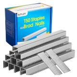 SITLDY Heavy Duty T50 Staples 5400-Count 5 Sizes Includes: 5/16\",3/8\",1/2\",9/16\" Staples+5/8\" Brad Nails, 20 Gauge Galvanized Assorted Size Project Pack