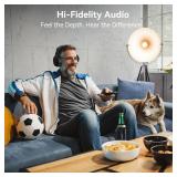 Swiitech Wireless Headphones for TV Watching, TV Headphones with Transmitter Charging Base, Bluetooth V5.3, No Lip-Sync Delay, Clear Voice, Plug & Play, Comfortable, Gifts for Elderly/Seniors