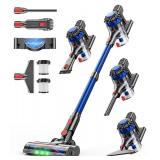 KARDV Cordless Vacuum Cleaner, 500W/40Kpa Vacuum Cleaners for Home, 60Mins Stick Vacuum with LED Display, Anti-Tangle & Wall Mount Charging, 8 in 1 Lightweight Vacuum for Hard Floors Carpet Pet Hair