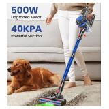 KARDV Cordless Vacuum Cleaner, 500W/40Kpa Vacuum Cleaners for Home, 60Mins Stick Vacuum with LED Display, Anti-Tangle & Wall Mount Charging, 8 in 1 Lightweight Vacuum for Hard Floors Carpet Pet Hair