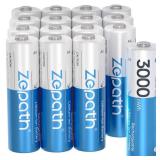 Zepath Lithium Batteries aa 16 Pack 3000mWh High Power Rechargeable aa Batteries Lithium 1.5V Double a Batteries 1600+ Cycles(16PACK-3000mWh)