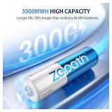 Zepath Lithium Batteries aa 16 Pack 3000mWh High Power Rechargeable aa Batteries Lithium 1.5V Double a Batteries 1600+ Cycles(16PACK-3000mWh)