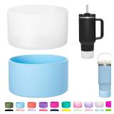2-Pack Silicone Boot for Stanley 30 40oz Cup, Boots for Stanley Cup Accessories, Noise Reduction Tumbler Bottom Protector Cover,Non-Slip Protective Sleeve for Quencher H2.0 / IceFlow 20 oz 30 oz