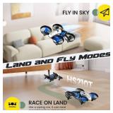Holy Stone HS210T Drones for Kids, 2 IN1 MINI Indoor Drone with Land & Fly Mode, Four Posture Deformations RC Quadcopter with 3D Flip, Auto Hovering, Christmas Birthday Toy Gift for Boys and Girls
