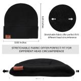 Winter Warm Beanie Hat Touchscreen Gloves Set, Soft Skull Cap Gloves Set for Men and Women with Warm Knit Fleece Lined