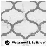 Smiry Rectangle Table Cloth, Waterproof Vinyl Tablecloth with Flannel Backing for Rectangle Tables, Wipeable Spillproof Plastic Tablecloths for Dining, Camping, Indoor and Outdoor (60\"x120\", White)