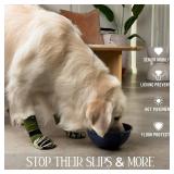 DOK TigerToes Premium Non-Slip Dog Socks for Hardwood Floors - Extra-Thick Grip That Works Even When Twisted - Prevents Licking, Slipping, and Great for Dog Paw Protection (Forest Green, Large)
