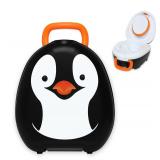 My Carry Potty - Penguin Travel Potty, Award-Winning Portable Toddler Toilet Seat for Kids to Take Everywhere