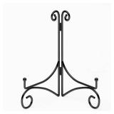 HEMYLU Iron Plate Stand for Display with Folding Design, Picture Stands for Tables, 12 Inch Large Easels for Displaying for Book, Art Piece, Photo and Platter, 12ââ Black