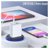 2 Pack USB C Charger Block, Dual Port Type C Wall Charger Fast Charging 20W Power Adapter Cube for iPhone 14/14 Pro/14 Pro Max/14 Plus/13/12/11, XS/XR/X, iPad, Samsung, More