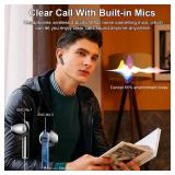 Wireless Earbuds, 2025 Bluetooth 5.3 Headphones HiFi Stereo Ear buds with ENC Noise Cancelling Mics, 40H Bluetooth Earbuds with Dual LED Display, IP7 Waterproof in Ear Earphones for Android iOS, Black