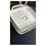 Collapsible Dish Basin, 2.4 Gallon Foldable Kitchen Sink with Drain Plug for Space-Saving Dish Washing, Vegetable & Baby Bottle Cleaning