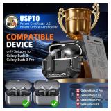 MCTOPZO Lock Fit Designed for Samsung Galaxy Buds3 FE (2025) / Buds3 Pro (2024) / Buds 3 Case (2024),with Cleaning kit Full Body Shockproof Carbon Fiber Protection Design