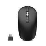 cimetech Type C Wireless Mouse, USB C Mouse 2.4G Silent Cordless Portable Computer Mice for Laptop, Notebook, MacBook Pro Air, Windows, Linux - Ambidextrous Black