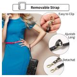 Asuwish Phone Cover for Samsung Galaxy Z Fold 6 5G 2024 Wallet Case Cell Zipper with Crossbody Lanyard Strap Bling Glitter Flip Card Holder Slot ZFold6 Z6 G Fold6 ZFold 6Z Women Girls Black