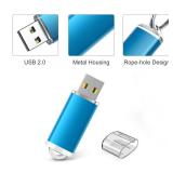 RAOYI 10 Pack 32GB USB Flash Drives USB 2.0 Memory Stick Bulk Thumb Drives Thumb Drive Jump Drive (5 Mixed Colors: Black Blue Green Orange Silver)