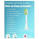 Toothbrush Replacement Heads for Philips Sonicare Diamondclean Series Click-on Electric Brush Handle, 8 Pcs, White