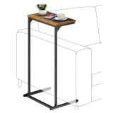 TUTOTAK C Shaped End Table, Tv Tray, Small Side Table, 28.7 inch Tall Couch Table, Tray Table, Sofa Table, Living Room, Bed Room, Brown TB01BB071 - Retail: $24