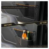 LitMiRaCle Front Door Storage Pockets Front Door Side Organizer Box Ford Bronco Storage Expansion Interior Accessories, Door Cup Holder, Compatible for Ford Bronco 2021-2025 2/4 doors 2 PCS - Retail: 
