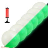 Hiboom 10 Pcs 8.5 Inch Glow in The Dark Kickballs Dodgeballs Operation Christmas Light up Playground Bouncy Balls with Pump for Adults Playground Backyard Outdoor Activities - Retail: $47