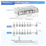 Dental Implant Torque Wrench Set Universal Prosthetic Kit Dental Implant Kit with Torque Adjustable Ratchet Screwdrivers 16pcs, Fully Autoclavable,10-70Ncm, Secure/Disassemble Implant Restorations - R