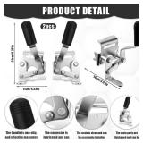 Heavy Duty Wheelchair Brakes Silver Wheel Locks Transport Chair Brake Drive Wheelchair Parts Universal Brake Replacement Parts for 7/8" Tubing, Side Mount Bolt on Style(1 Pair, Silver) - Retail: $21