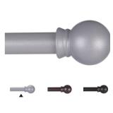 Thestoa Curtain Rods for Windows 30-46 inch, 5/8" Brushed Nickel Curtain Rod, Stainless Steel Small Curtain Rods for Bedroom, Living Room, Farmhouse, Outdoor Curtain Rod Silver - Retail: $11