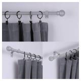 Thestoa Curtain Rods for Windows 30-46 inch, 5/8" Brushed Nickel Curtain Rod, Stainless Steel Small Curtain Rods for Bedroom, Living Room, Farmhouse, Outdoor Curtain Rod Silver - Retail: $11
