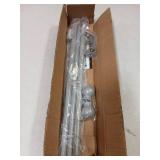 Thestoa Curtain Rods for Windows 30-46 inch, 5/8" Brushed Nickel Curtain Rod, Stainless Steel Small Curtain Rods for Bedroom, Living Room, Farmhouse, Outdoor Curtain Rod Silver - Retail: $11