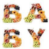 WENPACK 12" Cardboard Letter Shaped Mache Decorative Strawberries Fillable Sweets Candy Container Box (BABY Pink) - Retail: $33