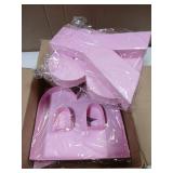 WENPACK 12" Cardboard Letter Shaped Mache Decorative Strawberries Fillable Sweets Candy Container Box (BABY Pink) - Retail: $33