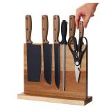 Home Kitchen Magnetic Knife Block Holder Rack Magnetic Stands with Strong Enhanced Magnets Multifunctional Storage Knife Holder - Retail: $40