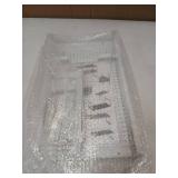 Asiingkel Stackable Expandable Metal Shelf Organizer - Adjustable Wire Storage Rack with Holes for Kitchen, Bathroom, Cabinet, Office - Space Saving, Durable & Sturdy Design 1PACK/Large/White - Retail