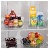 LAMU 3 Pack Lazy Susan Organizer Turntable for Cabinet, Pantry Organizers and Storage, Rotating Condiment Organizer for Kitchen, Table Top, Fridge, Countertop, Spice Organization, 9.25