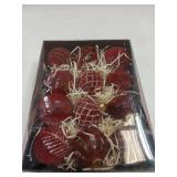 Christmas Balls Ornaments, 12 Pcs White Bulk Flocked Ornaments Set, Multicolor Xmas Tree Decorations for Christmas Tree Holiday Wreath Garland Decor (Christmas Red&Gold) - Retail: $20