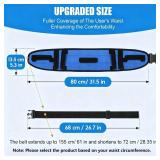Rhino Valley Gait Belt for Senior with 7 Handles, 59" Anti-Slip Gate Belts Medical for Elderly, Transfer Belt with Quick Release Buckle, Elderly, Physical, Handicap, Bariatric Therapy, Blue & Black - 