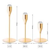 ECHFSM French Gold Taper Candle Holders for Wedding Table Centerpiece,Tall Taper Candlestick Holders Bulk Set of 6,Metal Candle Stick Holders for Dinning or Mantel Centerpiece,Party Home Decor - Retai