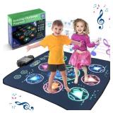Dance Mat, Electronic Dance Mixer Rhythm Step PlayMat,Dance pad Game Toy for Girls Boys,Christmas/Festival/Birthday Gift for Kids, Built-in Music,24 Challenge Levels,Age 3-4 6 7 8 9 10 11 12+ Year Old