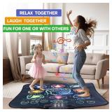 Dance Mat, Electronic Dance Mixer Rhythm Step PlayMat,Dance pad Game Toy for Girls Boys,Christmas/Festival/Birthday Gift for Kids, Built-in Music,24 Challenge Levels,Age 3-4 6 7 8 9 10 11 12+ Year Old