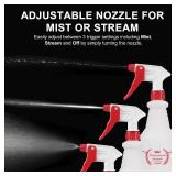 Uineko Plastic Spray Bottle (4 Pack, 24 Oz, All-Purpose) Heavy Duty Spraying Bottles Leak Proof Mist Empty Water Bottle for Cleaning Solution Planting Pet with Adjustable Nozzle and Measurements - Ret