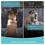 comwish Truck Dog Seat Cover Back Seat | 100% Waterproof & Seat Belt | Pet Hammock for Car Rear Seat Protector with Mesh Window Fits Pickup Ford F-Series/Chevrolet Silverado/Ram/GMC Sierra etc(Gray) -