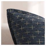 ZWJD Pillow Covers 18x18 Set of 2 Soft Polyester Textured Pillow Covers with Stylish Flange Edge Cozy Farmhouse Throw Pillows for Couch Bed Sofa Living Room - Retail: $19