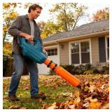 15.7-Inch Orange Leaf Blower Attachment, Round Leaf Blower Air Booster, Blade Blower Air Flow Amplifier 2-4 Inch Universal Adapter Lb615/765 and 2-4 Inch Round Nozzle (Orange) - Retail: $14