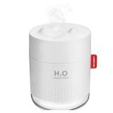 Portable Mini Humidifier, 500ml Small Cool Mist Humidifier, USB Personal Desktop Humidifiers for Baby Bedroom Travel Office Home, Auto Shut-Off, 2 Mist Modes, Super Quiet, White - Retail: $15