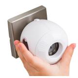 Child Safety Door Knob Cover (4 Pack) Hard-to-Remove Dual-Lock Door Handle Covers for Kids - Reusable Baby Proof Door Knob Locks - Installs Easily, No Tools Needed (White) - Retail: $9