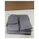 TYEERS Drawer Organizers, Durable Fabric, Washable, with Base Support Boards, Small Storage Boxes for Bathroom, Closet, Dresser, Set of 6, Dark Grey