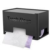 STWWO Extra Large Trash Bag Holder Dispenser, Metal Garbage Bag Dispenser Roll Holder,Trash Storage Organizer for Kitchen Laundry Room Under Sink, Wall Mounted or Freestanding, Black - Retail: $30