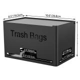 STWWO Extra Large Trash Bag Holder Dispenser, Metal Garbage Bag Dispenser Roll Holder,Trash Storage Organizer for Kitchen Laundry Room Under Sink, Wall Mounted or Freestanding, Black - Retail: $30